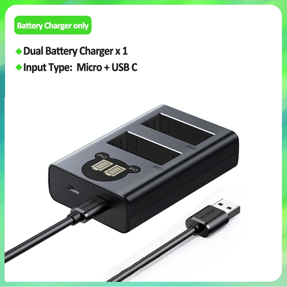 Vente JJC NP-W126 W126S USB Dual Batterie Chargeur Dock de Charge pour