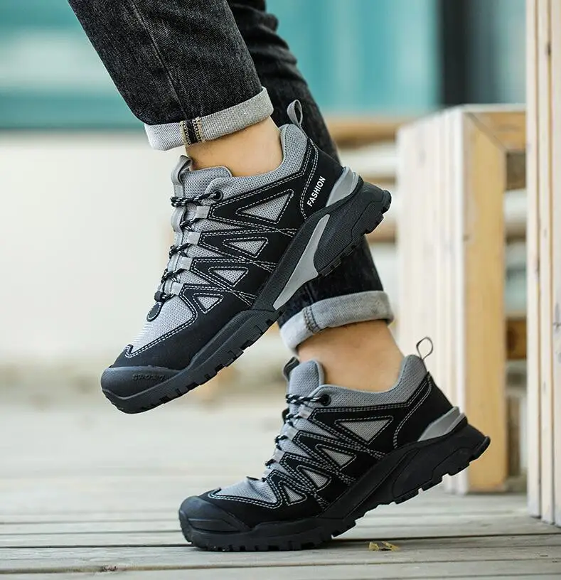High-end Men's Steel Toe Safety Shoes Puncture-proof Work Boots_voghion.com
