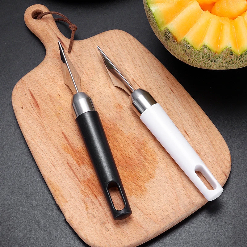 304 Stainless Steel Fruit Carving Knife V-shaped Watermelon Ice Cream Dessert Household Cutter Vegetable Decoration Tools images - 6