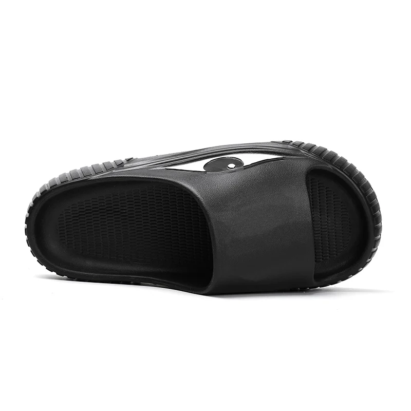 Men's Slippers Summer PVC Soft Slippers for Male Outdoor Thicken Anti-slip Beach Sandals Bathroom Home Flip Flop 2024 New Sandal
