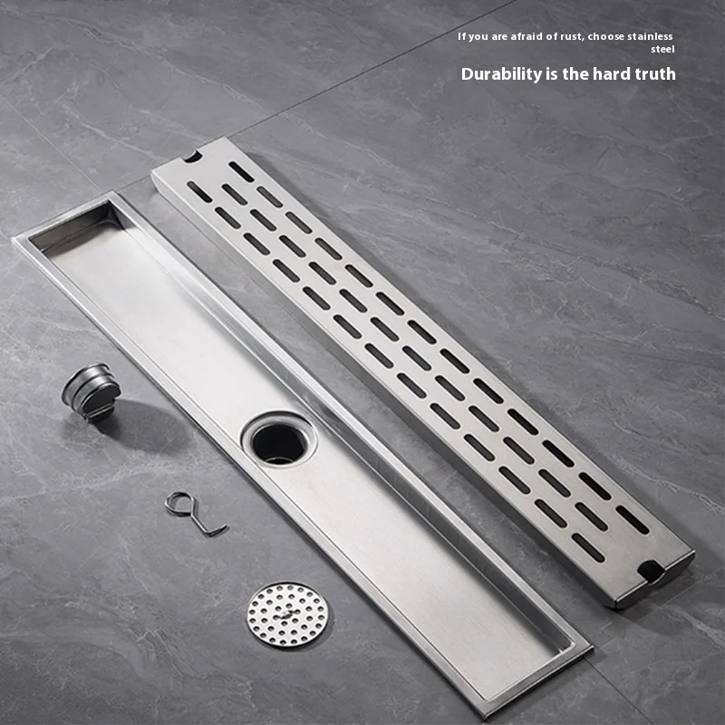 สแตนเลส 304, ท่อระบายน้ําชั้นทรงสี่เหลี่ยม, ท่อระบายน้ําขนาดใหญ่ป้องกันกลิ่นแถบยาวสําหรับห้องอาบน้ํา 1 สแตนเลส 304, ท่อระบายน้ําชั้นทรงสี่เหลี่ยม, ท่อระบายน้ําขนาดใหญ่ป้องกันกลิ่นแถบยาวสําหรับห้องอาบน้ํา 1