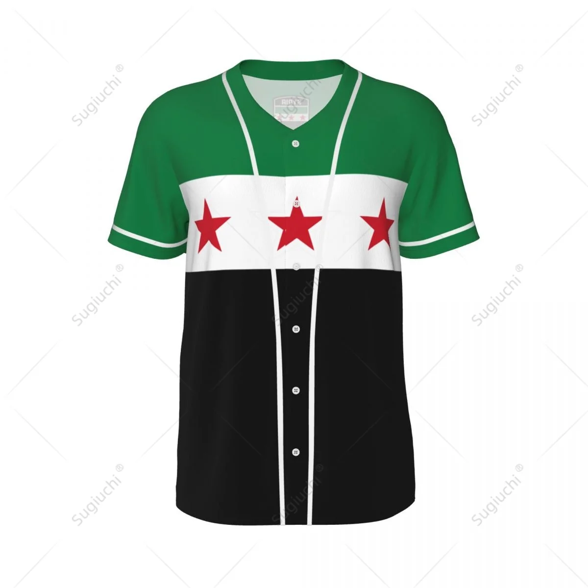 3D Printed Syria Flag 1932 1963 Men Baseball Jerseys Mesh Sports T-shirt Tees Name Nunber