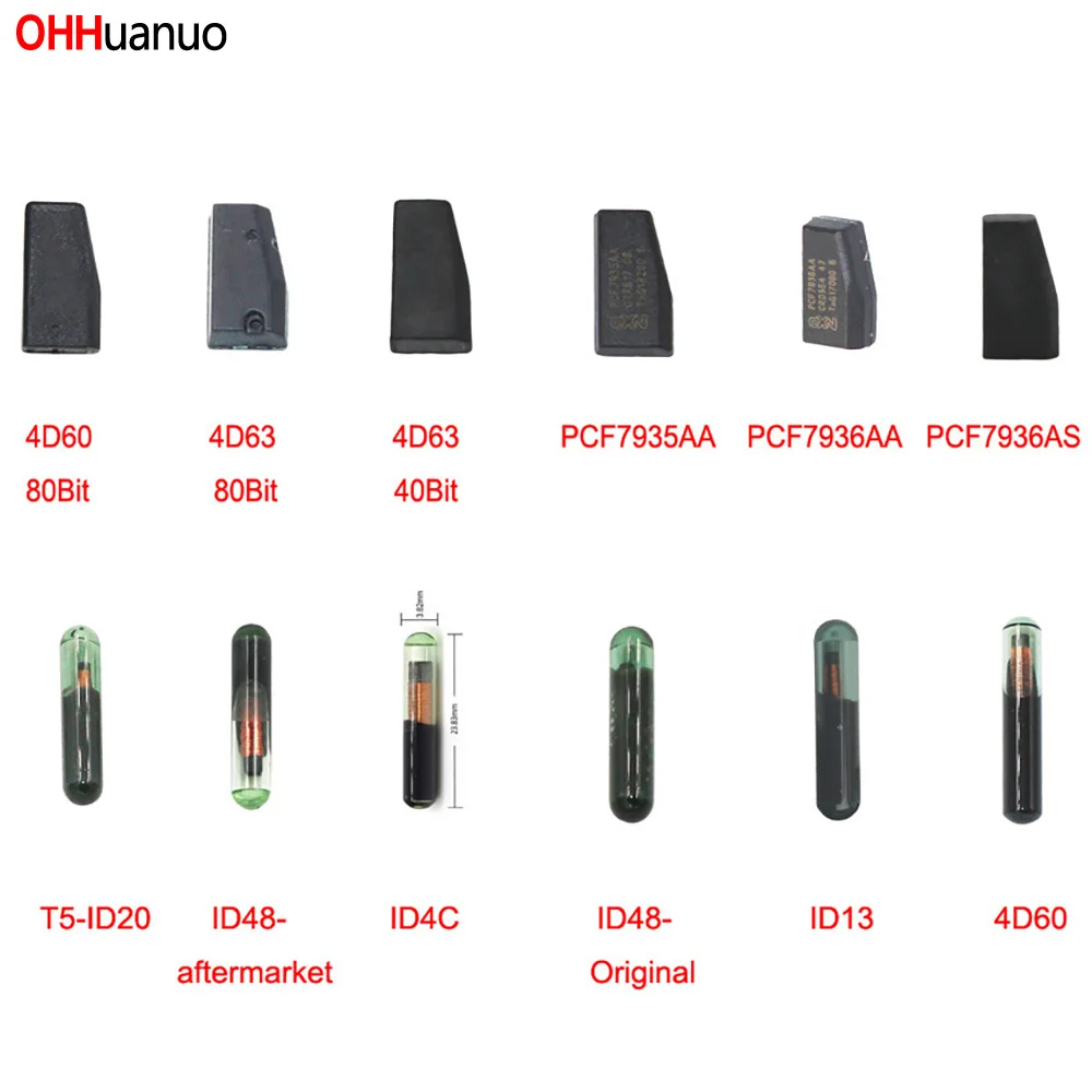 ID4D60 4D60 80bit 40Bit 4D63 T5-ID20 ID48 ID4C ID13 PCF7935AA PCF7936AA Blank Transponder Car Key Chip transponder chip
