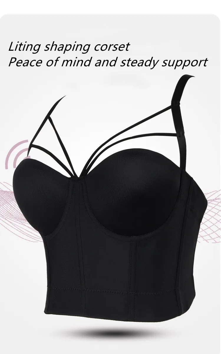 Plus size suspenders lingerie disco stage costume short sexy backless body shaping top bra