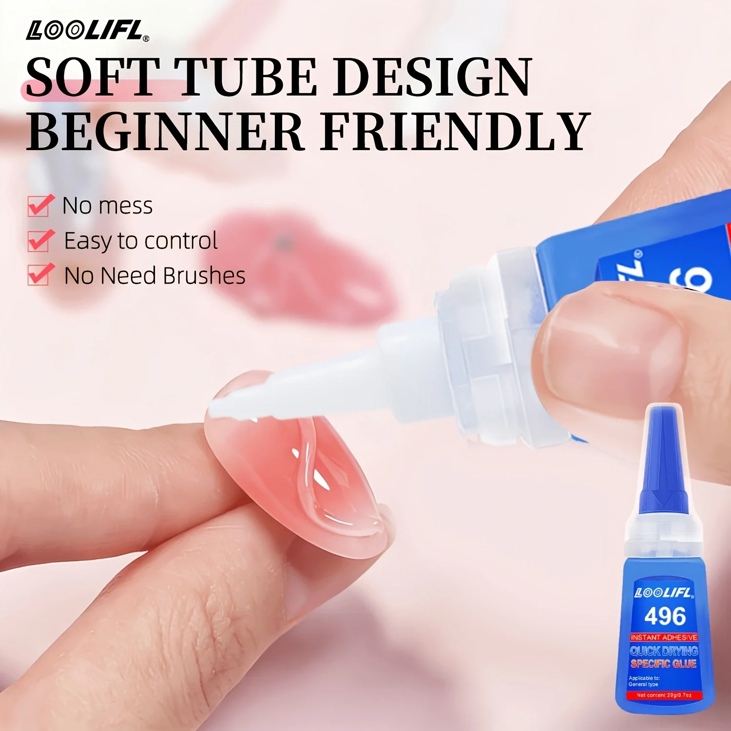 Gel per Estensione Unghie, Gel Duro Trasparente con Adesione Super Forte, Asciugatura Rapida e Durevole, Utilizzato per il Miglioramento delle Unghie Per unghie finte, unghie acriliche, unghie press-on e decorazioni per nail art. Rimane resistente anche durante il lavaggio delle mani, il lavaggio dei piatti, la composizione di messaggi o il praticare sport per un massimo di 30 giorni. Progettato Specificamente per Estensioni e Decorazioni delle Unghie - immagine 4