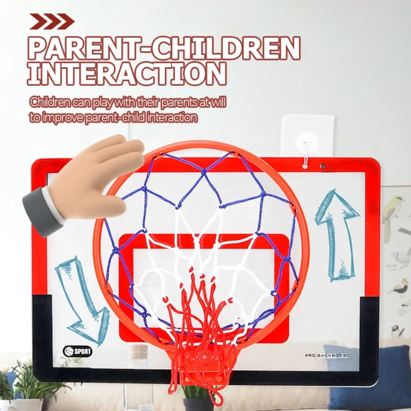 Description Picture 6 of itemIndoor Children Safety Funny Game Kids Mini Home Exercise Basketball Hoop Set Wall Frame Stand Lifting Basket Hanging Backboard