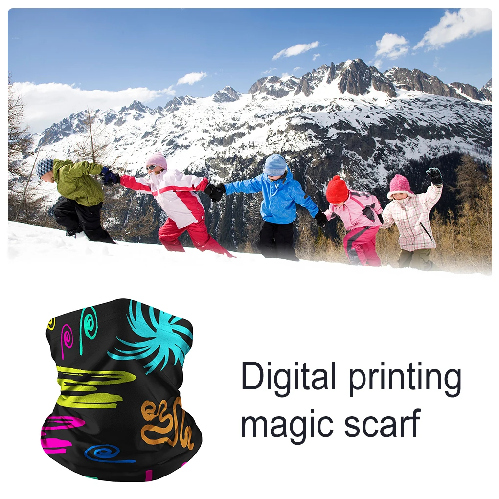 Neck Gaiters Balaclavas Neckerchief Clothing Accessory for Boys Girls rainbow