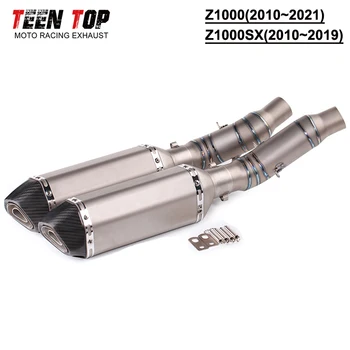 For Kawasaki Z1000 Z1000SX Exhaust Muffler Titanium 2010-2021 Motorcycle Exhaust System Connection Middle Pipe Escape Moto