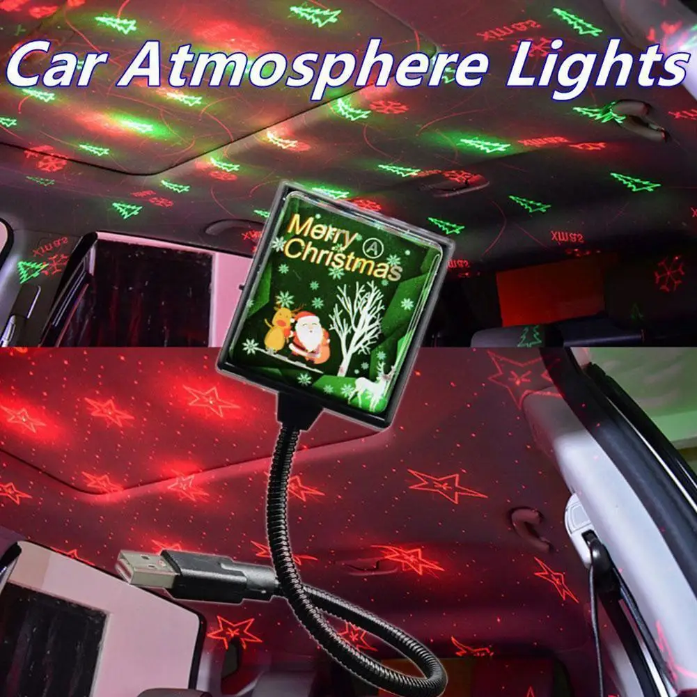 

Автомобильные проекторы, Рождественские огни, двухцветные USB звездное небо, дышащие мигающие огни для автомобиля, домашний телефон, A4B9