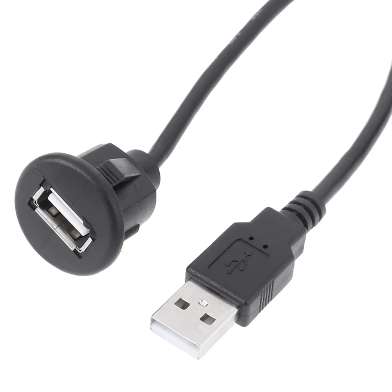 자동차 대시 보드 마운트 USB 2.0, 암수 소켓 확장 패널 케이블, 1m PC