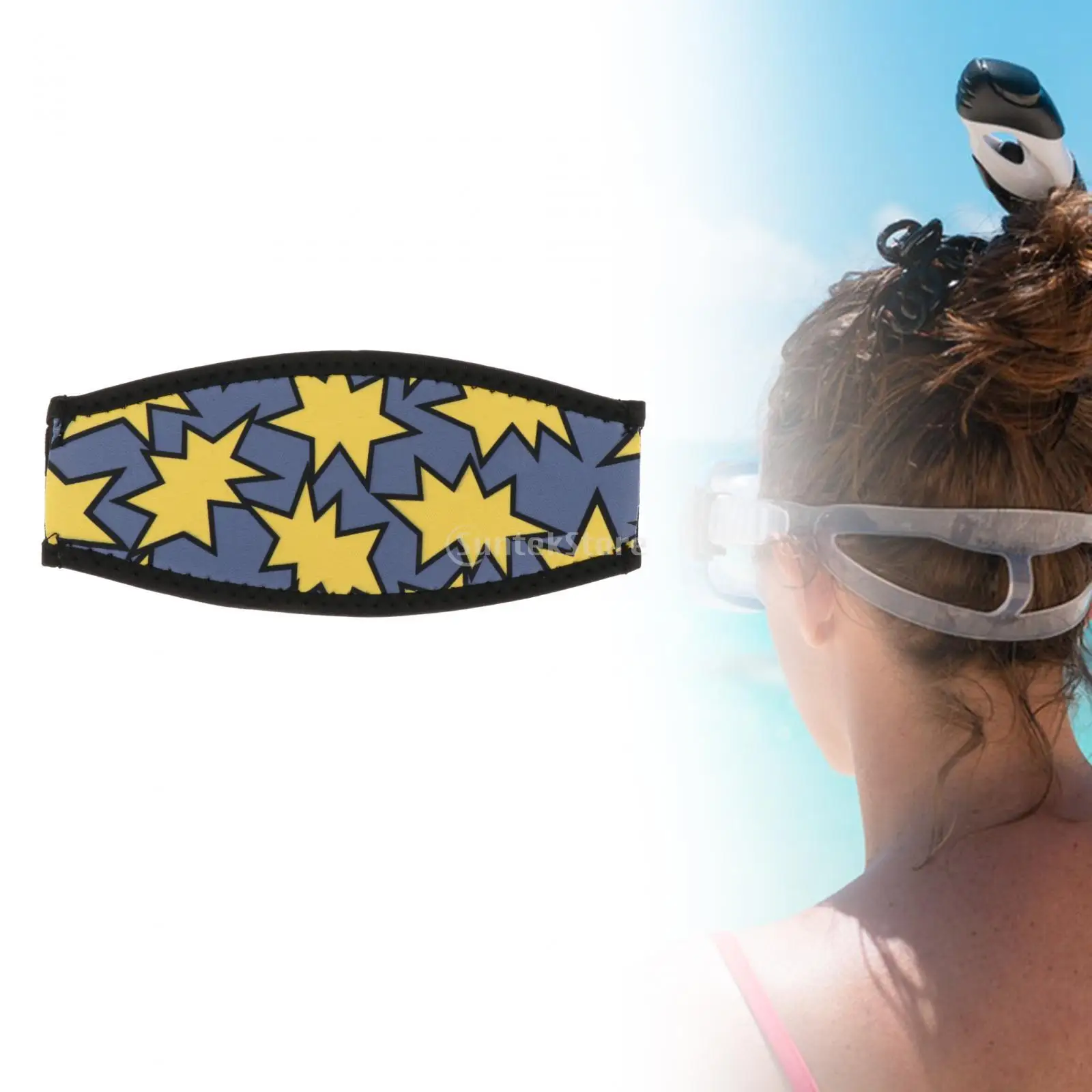 Neoprene Diving Mask Strap Cover - Hair Protector for Snorkeling and Swimming