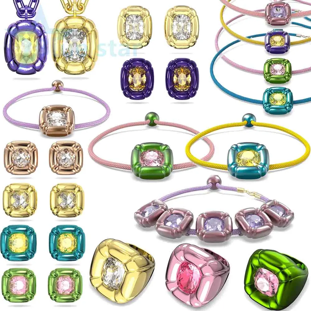 2024 Nieuwe Kristallen Sieraden Sprankelende Accessoires Dulcis Crystal Oorbellen Mooie Ringen En Kettingen Modesets