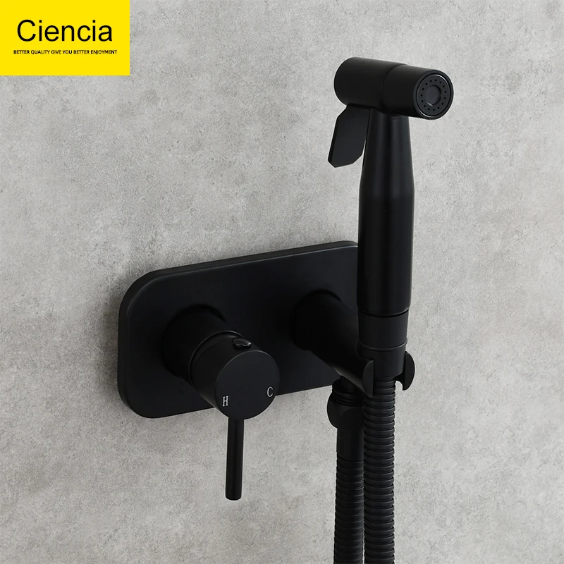 Free Shipping Brass Bidet Sprayer Set Hot And Cold Water Toilet Sprayer