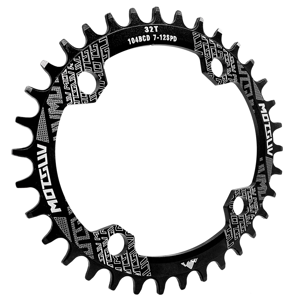 MOTSUV Oval 104BCD Chainring for MTB Bike Narrow Wide 32/34/36/38T