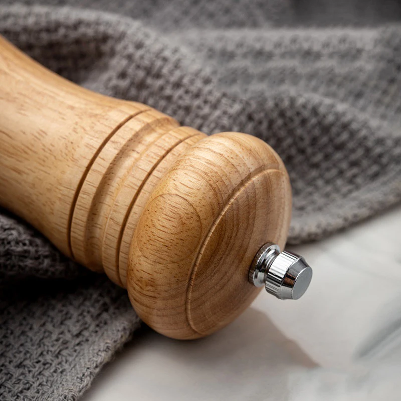 6-inch Manual Pepper Grinder Rubber Wood Acrylic Ceramic Core Freshly Ground Pepper Seasoning Grinding Bottle salt and pepper grinder