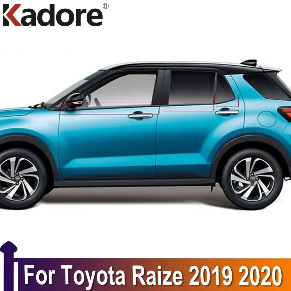 

Для Toyota Raize 2019 2020 Нижняя дверь окно молдинг рамка украшение отделка Автомобильная наклейка внешние аксессуары нержавеющая сталь