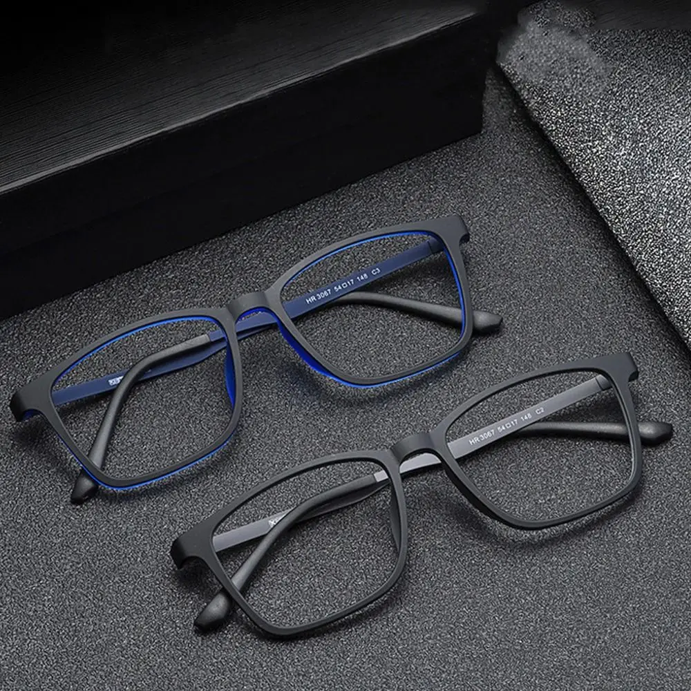 Blue Light Blocking Reading Glasses Men Women Ultralight TR90 Titanium Alloy Optical Frame Eyeglasses Square Eyewear