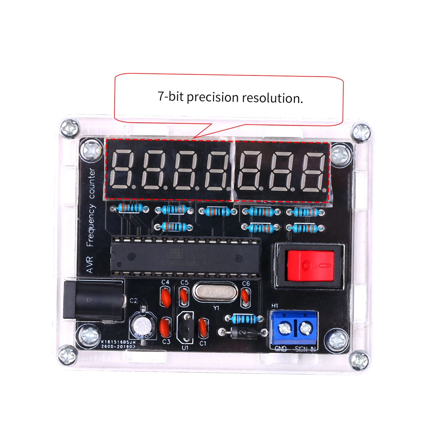 10MHz Frequency Meter DIY Frequency Counter AVR Shell Counter Cymometer Measurement 0.000 001Hz Resolution