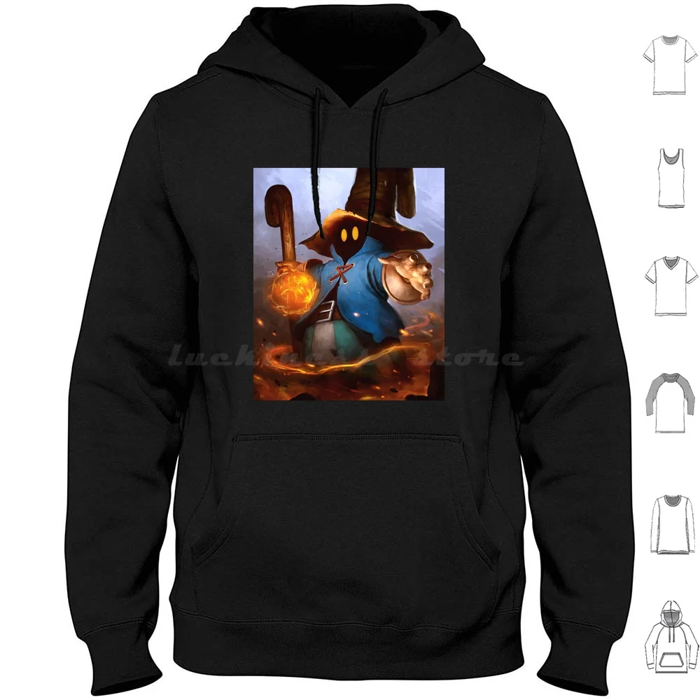 A Black Mage Vivi Felpa Con Cappuccio Cotone Manica Lunga Chobo Ornitier Mage Vivi Ffix Fantasy Wizard Final Fantasy Ff9 Black Mage
