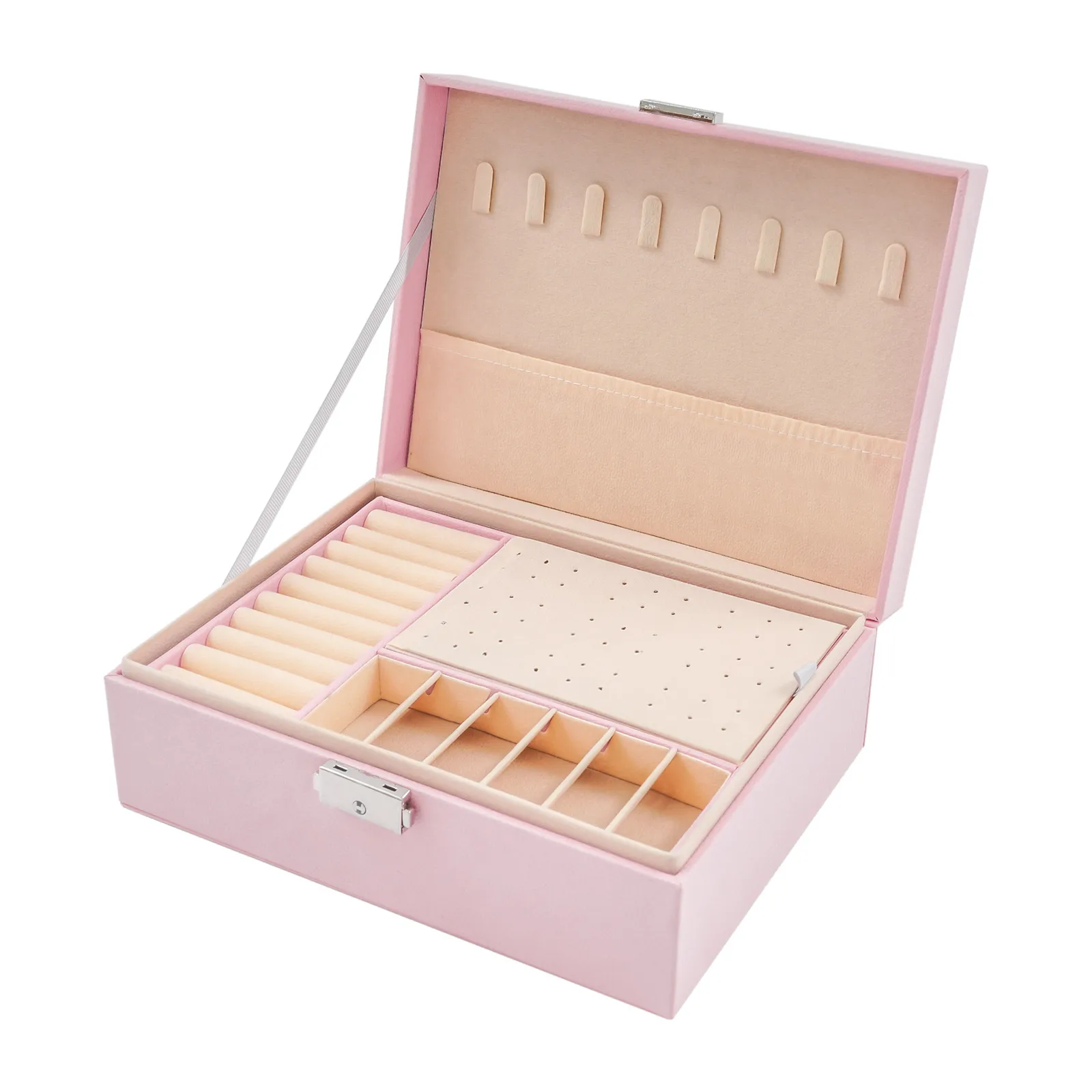 Compartiments modulables et séparateurs amovibles de la boîte à bijoux