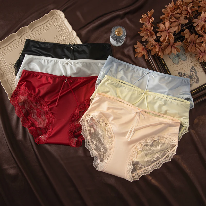 3PCS Mode Unterhose Frauen Spitze Höschen Slip frauen Dessous Ultra Dünne Höschen Unterwäsche Sexy Set Nahtlose Dessous – Detail 8