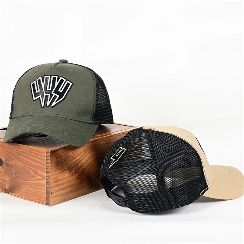 Retro Fashion English Letter Embroidery Men's Sun Caps Breathable Cheap Hats for Men Outdoor Tennis Caps Men Gorras Deportivas