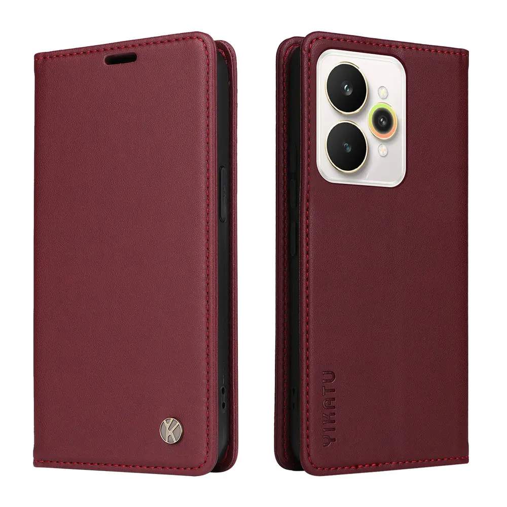 Magnetic Leather Flip Book  Case in Sleek Design