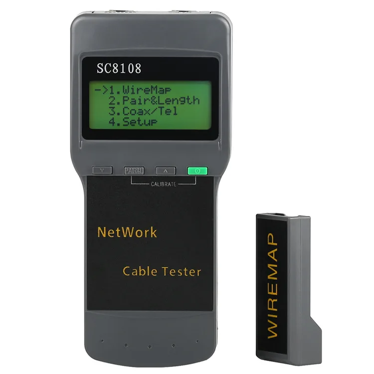 Multifunction SC8108 Portable LCD Network Tester Meter&LAN Phone Cable Tester & Meter With LCD Display RJ45 Free Shipping new 4p 3 phase 4 wires two way bilateral energy meter electricity usage meter din rail ac 3 230 400v lcd multifunction display