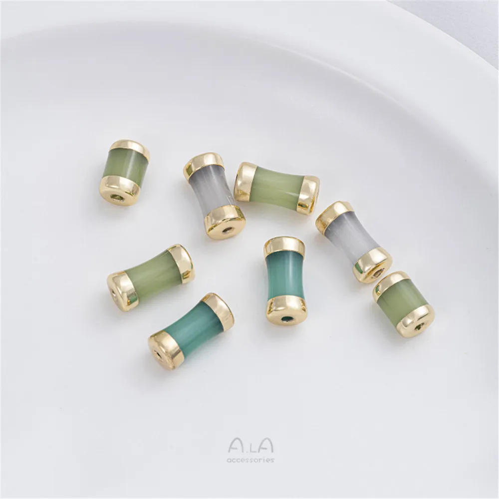 

Glass Border Small Barbarian Waist Barrel Bead Bamboo Joint Separated Drum Bead Handmade DIY Bracelet Accessories