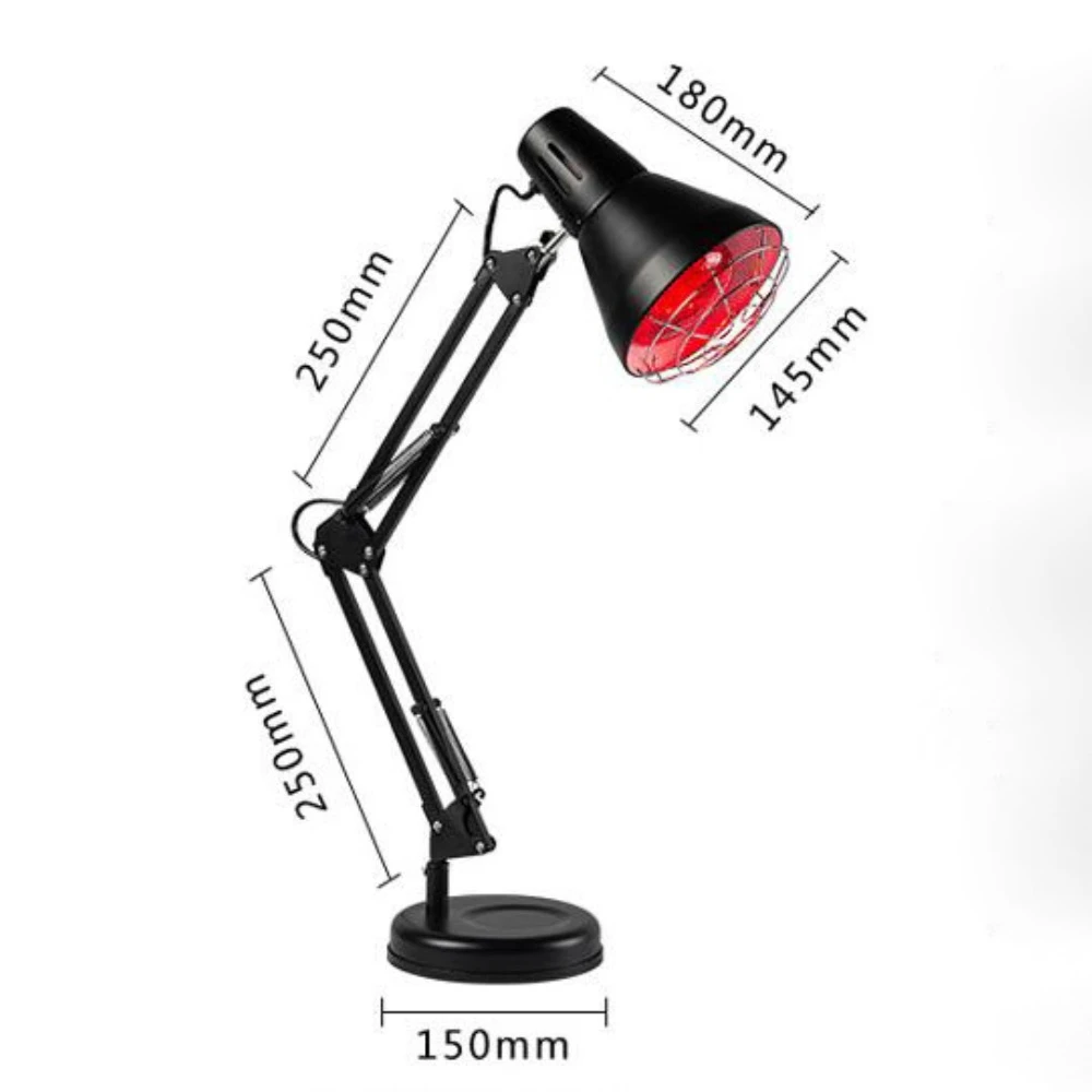 Infrared Heat Lamp,New 150W Near Infrared Light Red Light Heat Lamp with Adjustable Brackets for Body, Face, Sinuses, Home Use