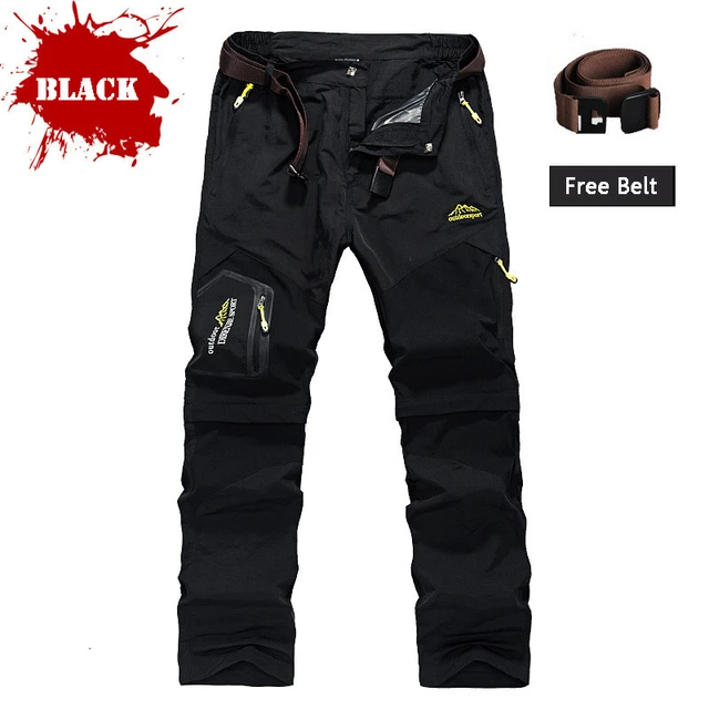 Men Trekking Pants Outdoor Quick Dry Breathable Camping Trousers Removable  Shorts Hiking Trekking Hunting Fishing Pant Free Belt - AliExpress