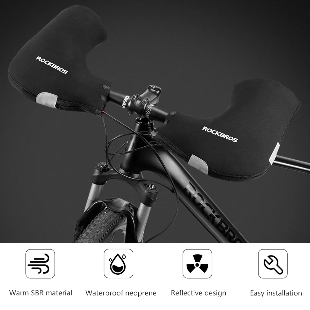 Description Picture 5 of itemWinter Bicycle Handlebar Warm Gloves Windproof Bike Mittens Cold Weather Handlebar Mittens Water Resistant Bar Gloves
