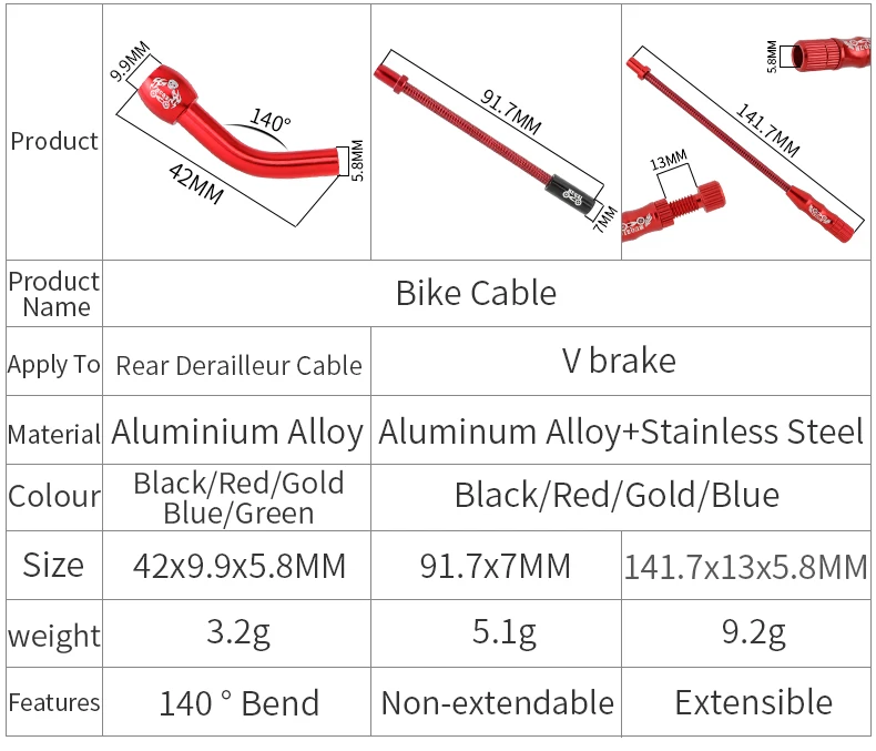 Générique Amagogo Cyclisme V Freins Arrière Levier Fit pour BMX Pièces de Rechange, Or 109x42.8MM