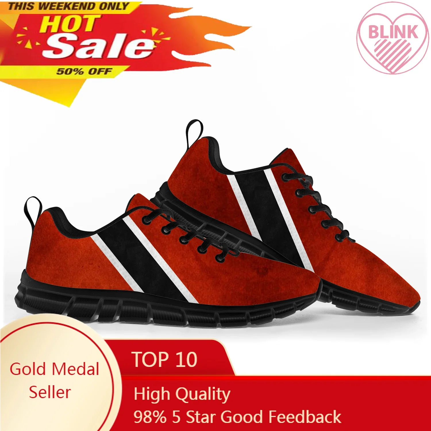 

Trinidad and Tobago Flag Sports Shoes Mens Womens Teenager Kids Children Sneakers Casual Custom High Quality Couple Shoes