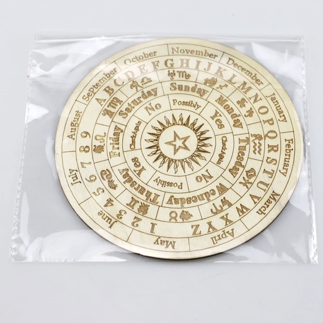 15 Cm/25 Cm -Es Fa Jóslati Inga Tábla Boszorkány Csillag Napsütéses Asztrológia Dowsing Metafizikai Üzenet Kerek Tányér Otthoni Dekoráció - Image 3