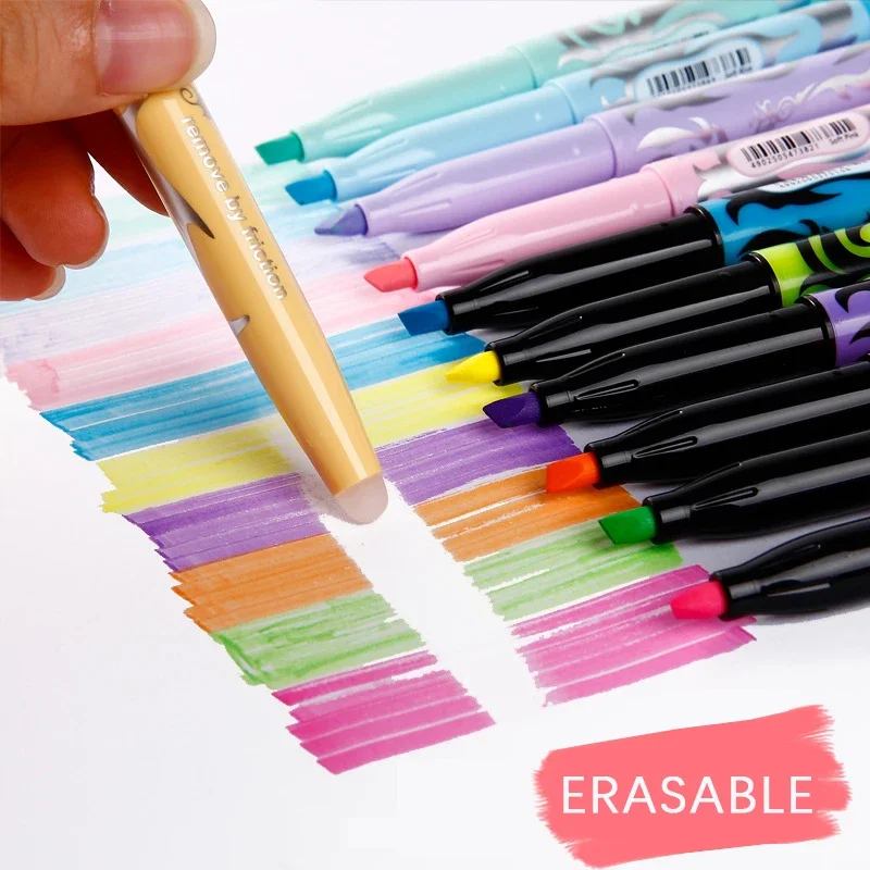 Pastel Erasable Highlighter Pen Set for School and Office Supplies