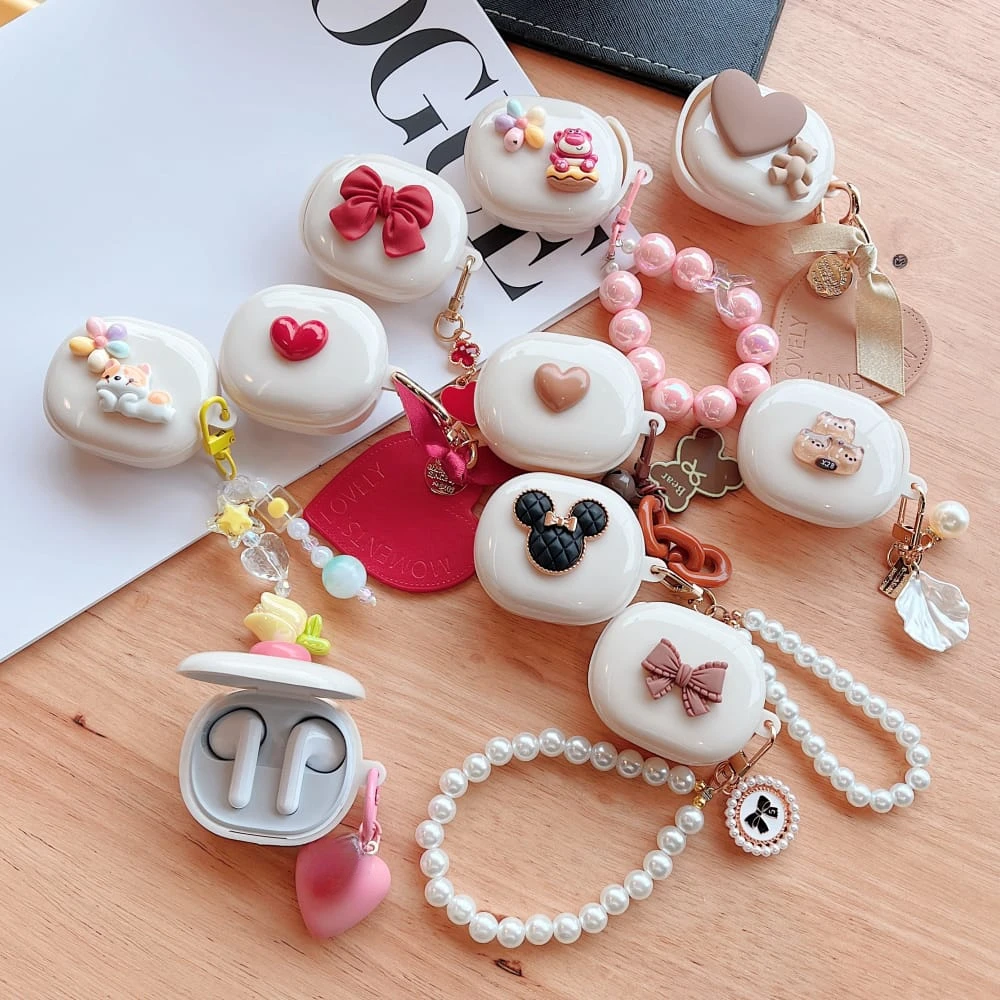 

Лидер продаж, милый мультяшный чехол для Redmi Buds 4 Lite, Мягкий защитный чехол для наушников из ТПУ с милым кулоном