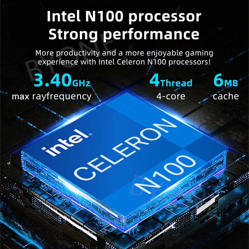 BYONE BY156 Dual Screen Laptop 15.6" IPS+7" Touch Screen 32G DDR4 2TB SSD Intel N100 Processor Windows11 Notebook Computer 3