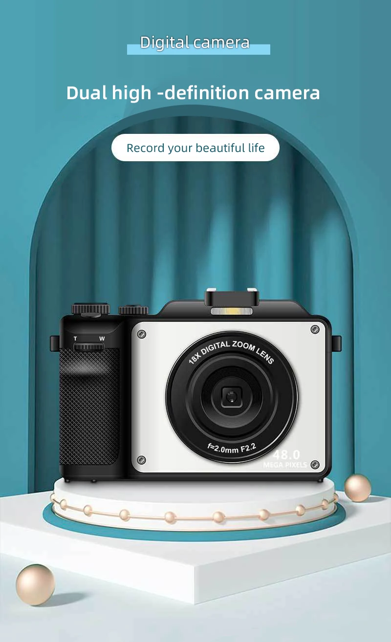 4K HD Camera WIFI Digital Camera for YouTube Streaming Video Recorder 18X Webcam Stabilizer Videcam Travel Student RecorderRetro