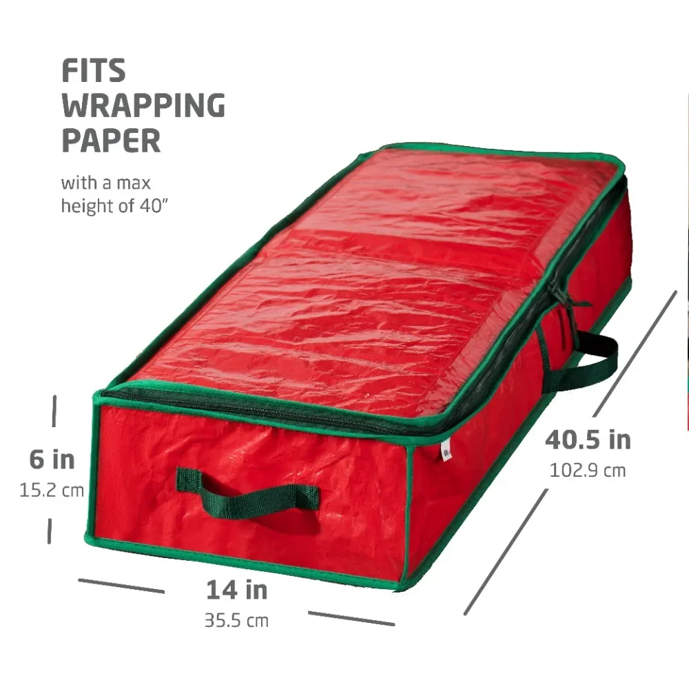 Gift Wrapping Paper Gift Wrapping Organizer Christmas Wrapping Paper Storage Bag Large Capacity Waterproof Gift Wrap Paper Organizer Multi-purpose Home Underbed Storage Box