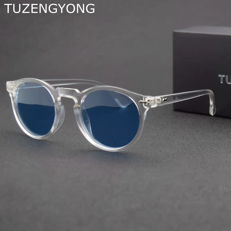 Polarized Sunglasses For Women And Men Vintage Round Pc Frame_voghion.com