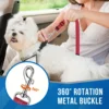 1Pcs Pet Dog Seat Belt Car Supplies Dog Cat Car Fixed Dog Chain Buffer Traction Car Safety Rope One Belt Two Dog Leash 5