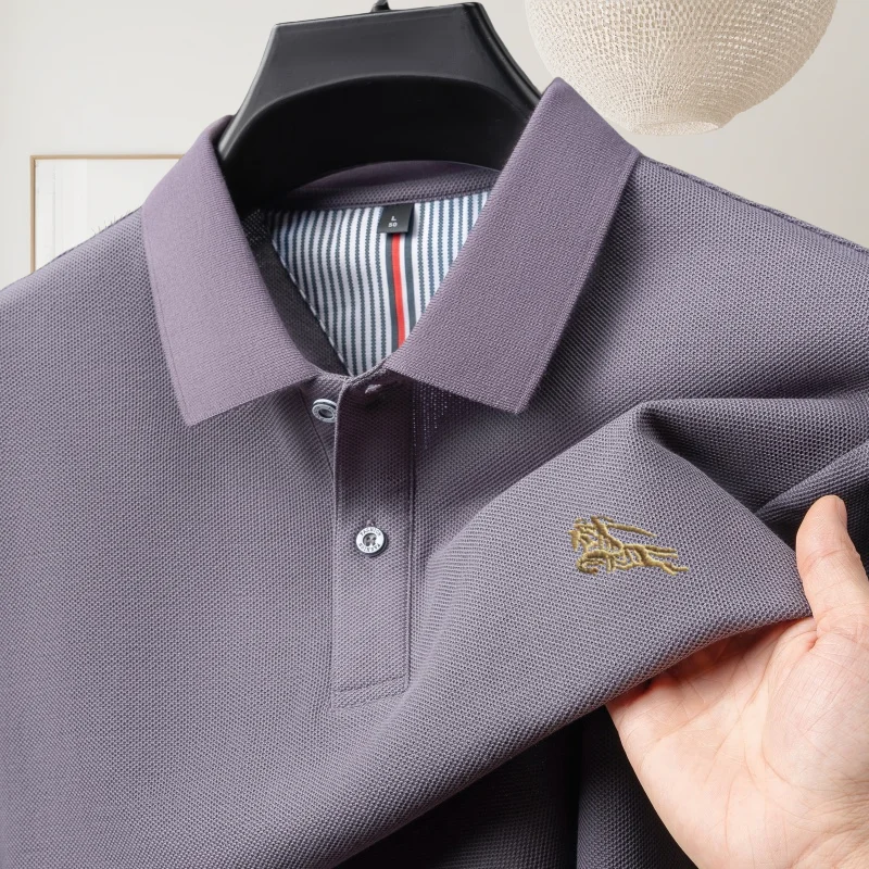 Polo da Uomo Classica 100% Cotone, Best-Seller con Ricamo Pony, Elastica, Estiva, Comoda e Traspirante, Top Corto per Uso Quotidiano - immagine 5