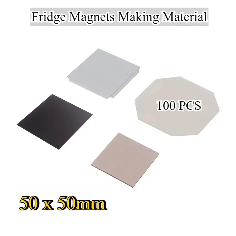 50x50mm/1.97x1.97 Inch Square-Shaped Maker Machine for DIY Refrigerator Magnet with 100 Sets Fridge Magnet Button Maker Supplies