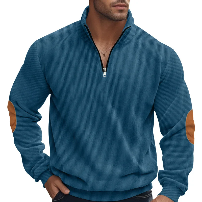 Men's Corduroy Long Sleeve Sweatshirt Pullover