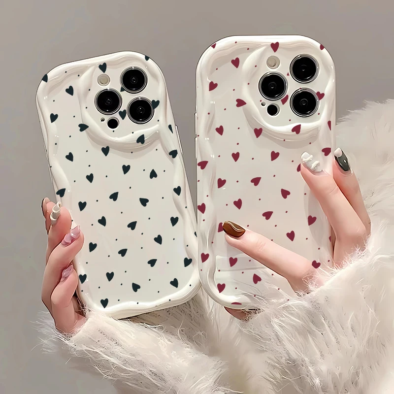 Luxury Little Love Heart Wave Phone Case Cover