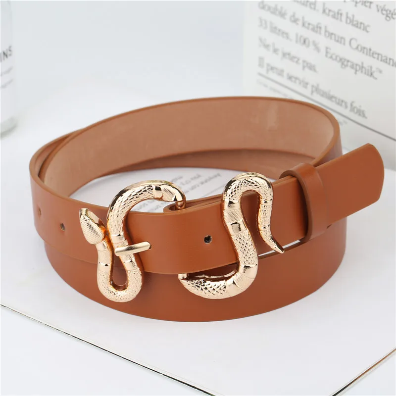 Luxury Brand Belts for Women High Quality Shinny Rhinestone Waist Soft Leather Strass Snake Buckle Jeans Belt Female Waistband