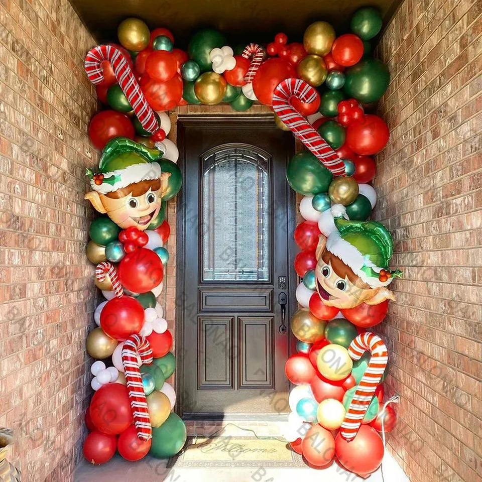 Kit D'arche De Guirlande De Ballons De Noël, Ensemble De 92 Ballons De