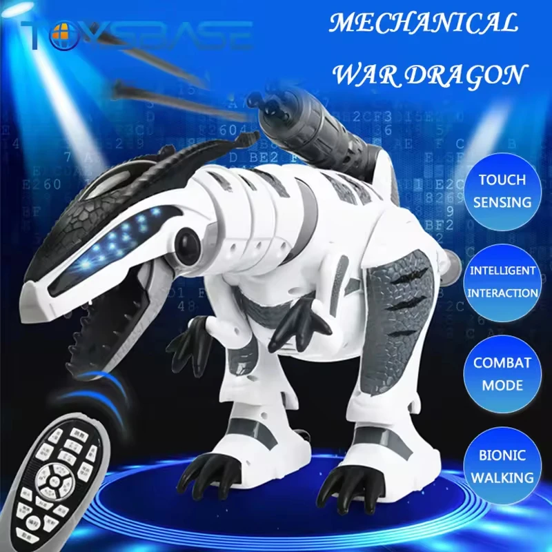RC  Dinosaur Robot IR Induction Gestures Touch Remote Control Toys Interactive Intelligent Launch kids boy Musical War Dragon 2