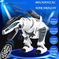 RC  Dinosaur Robot IR Induction Gestures Touch Remote Control Toys Interactive Intelligent Launch kids boy Musical War Dragon 2